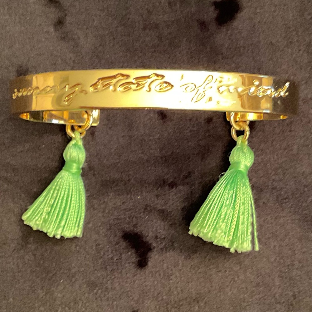 #106 Lilly Pulitzer Goldtone Tassel “Sunny State of Mind” Bracelet